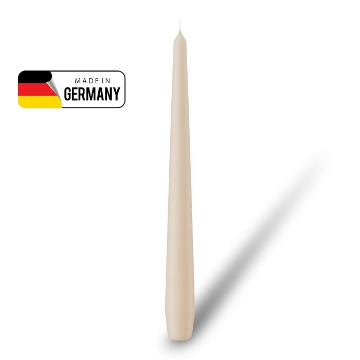 CANDELA CONICA 25X2.5CM CREMA